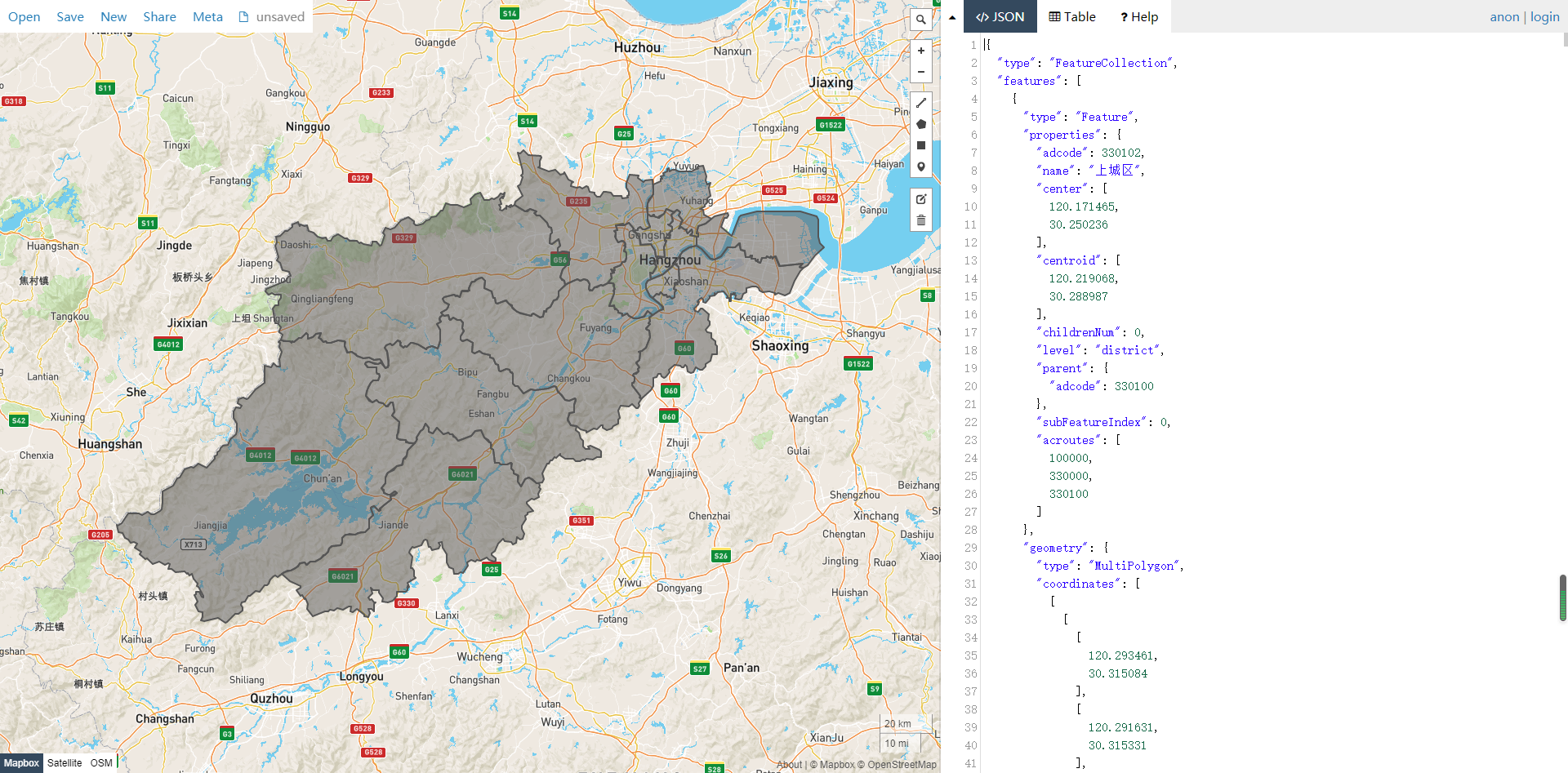 geojson数据格式化