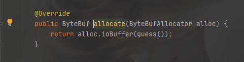 DefaultMaxByteRecvByteBufAllocator.allocate()